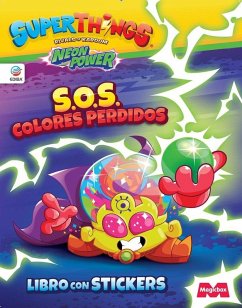 Cover Libro de stickers Superthings Neon Power : España