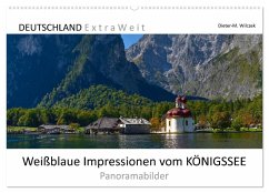 Weißblaue Impressionen vom KÖNIGSSEE Panoramabilder (Wandkalender 2025 DIN A2 quer), CALVENDO Monatskalender