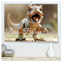 Dino-Babys (hochwertiger Premium Wandkalender 2025 DIN A2 quer), Kunstdruck in Hochglanz - Calvendo;Tapper, Daniela