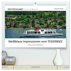 Weißblaue Impressionen vom Tegernsee (hochwertiger Premium Wandkalender 2025 DIN A2 quer), Kunstdruck in Hochglanz