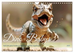 Dino-Babys (Wandkalender 2025 DIN A4 quer), CALVENDO Monatskalender