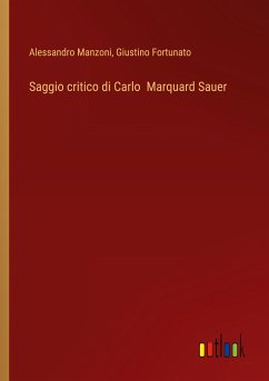 Saggio critico di Carlo Marquard Sauer