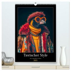 Tierischer Style (hochwertiger Premium Wandkalender 2025 DIN A2 hoch), Kunstdruck in Hochglanz - Calvendo;Schrader, Charles
