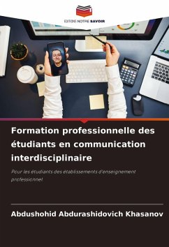 Cover Formation professionnelle des étudiants en communication interdisciplinaire