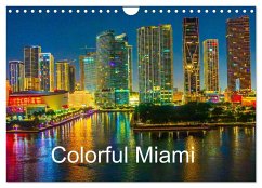 Colorful Miami (Wall Calendar 2025 DIN A4 landscape), CALVENDO 12 Month Wall Calendar