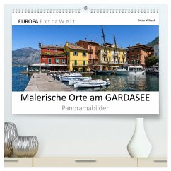 Malerische Orte am GARDASEE - Panoramabilder (hochwertiger Premium Wandkalender 2025 DIN A2 quer), Kunstdruck in Hochglanz - Calvendo;Wilczek, Dieter