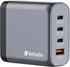 Verbatim GNC-140 GaN Charg. 140W 3xUSB-C PD, 1xUSB-A QC 3.0 32203