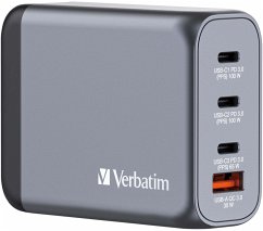 Verbatim GNC-100 GaN Charg. 100W 3xUSB-C PD, 1xUSB-A QC 3.0 32202