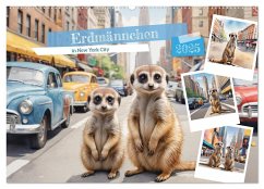 Erdmännchen in New York City (Wandkalender 2025 DIN A2 quer), CALVENDO Monatskalender