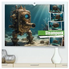 Steampunk - Unterwasser Roboter (hochwertiger Premium Wandkalender 2025 DIN A2 quer), Kunstdruck in Hochglanz