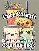 Cute Kawaii Snacks and Treats Coloring Book