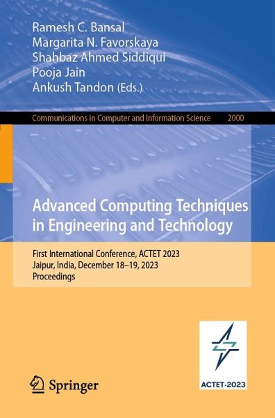 Advanced Computing Techniques in Engineering and Technology (eBook, PDF) Advanced Computing Techniques in Engineering and Technology (eBook, PDF)