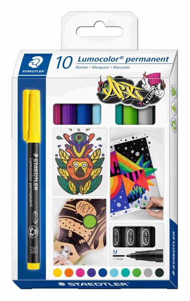Mars Lumocolor Schreib- und Zeichbedarf Lumocolor 317 permanent Universalstift M, ART 10er Set Mars Lumocolor Schreib- und Zeichbedarf Lumocolor 317 permanent Universalstift M, ART 10er Set