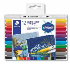 Cover STAEDTLER Schreib- und Zeichbedarf 3190 Doppelfasermaler Textil, 12er Set