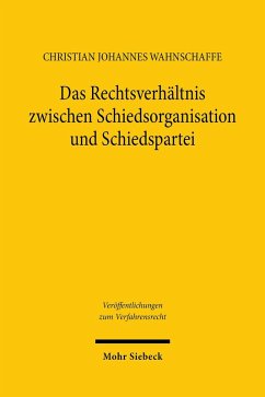 Das Rechtsverhältnis zwischen Schiedsorganisation und Schiedspartei (eBook, PDF) - Wahnschaffe, Christian Johannes