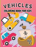 Vehicle Coloring Book for Kids Vol 2