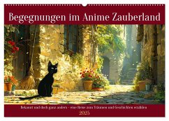 Begegnungen im Anime Zauberland (Wandkalender 2025 DIN A2 quer), CALVENDO Monatskalender