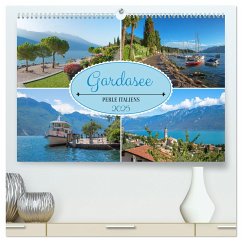 Gardasee - Perle Italiens (hochwertiger Premium Wandkalender 2025 DIN A2 quer), Kunstdruck in Hochglanz