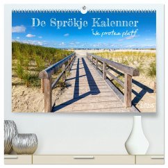 De Sprökje Kalenner &quote;We proten platt&quote; (hochwertiger Premium Wandkalender 2025 DIN A2 quer), Kunstdruck in Hochglanz