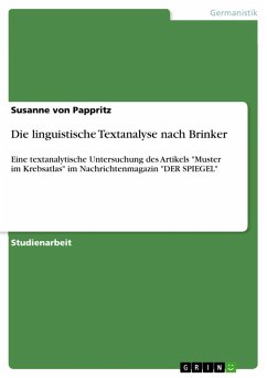 Die linguistische Textanalyse nach Brinker (eBook, PDF)