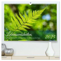 Lebensweisheiten, motivierende Sprüche und kluge Zitate mit Bildern der Natur (hochwertiger Premium Wandkalender 2025 DIN A2 quer), Kunstdruck in Hochglanz