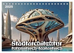 Stadtarchitektur, futuristisch-fantastisch (Tischkalender 2025 DIN A5 quer), CALVENDO Monatskalender - Calvendo;Braun, Werner