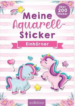 Meine Aquarell-Sticker - Einhörner