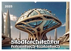 Stadtarchitektur, futuristisch-fantastisch (Wandkalender 2025 DIN A2 quer), CALVENDO Monatskalender - Calvendo;Braun, Werner