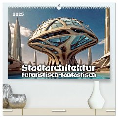 Stadtarchitektur, futuristisch-fantastisch (hochwertiger Premium Wandkalender 2025 DIN A2 quer), Kunstdruck in Hochglanz