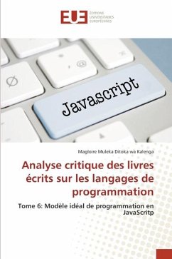 Analyse critique des livres écrits sur les langages de programmation - Muleka Ditoka wa Kalenga, Magloire