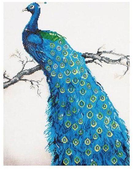 Diamond Dotz 2524107 - Diamond Painting Blauer Pfau
