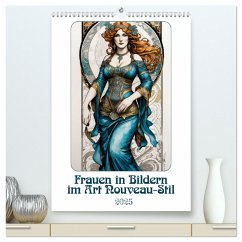 Frauen in Bildern im Art Nouveau-Stil (hochwertiger Premium Wandkalender 2025 DIN A2 hoch), Kunstdruck in Hochglanz