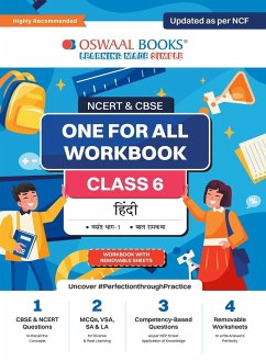 Oswaal NCERT & CBSE One for all Workbook   Hindi  Class 6   Updated as per NCF   MCQ's   VSA   SA   LA   For Latest Exam - Oswaal Editorial Board