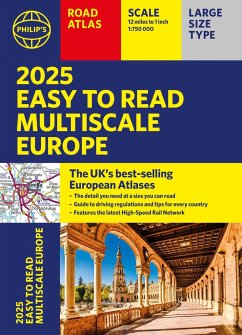 2025 Philip's Easy to Read Multiscale Road Atlas of Europe - Philip's Maps