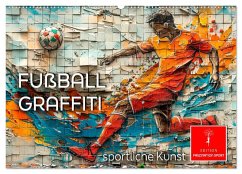 Fußball Graffiti - sportliche Kunst (Wandkalender 2025 DIN A2 quer), CALVENDO Monatskalender - Calvendo;Roder, Peter