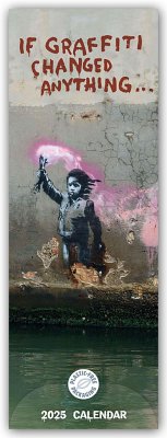 Banksy - If Graffiti Changed Anything 2025 - Slimline-Kalender - Carousel Calendar