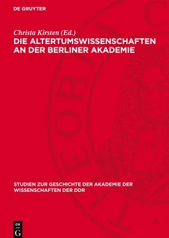 Cover Die Altertumswissenschaften an der Berliner Akademie