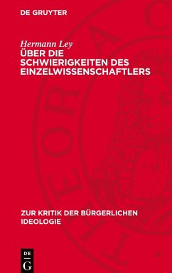 Cover Über die Schwierigkeiten des Einzelwissenschaftlers