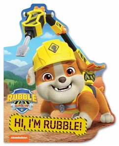 Rubble & Crew: Hi, I'm Rubble! (a Rubble & Crew Paw Patrol Nickelodeon Shaped Board Book for Kids) - Buzzpop