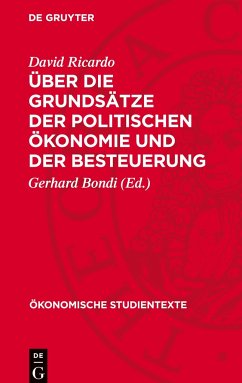 Über die Grundsätze der politischen Ökonomie und der Besteuerung - Ricardo, David