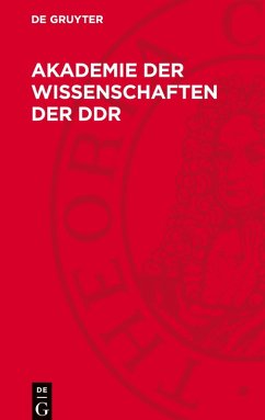 Cover Akademie der Wissenschaften der DDR