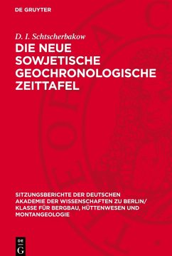 Cover Die neue sowjetische geochronologische Zeittafel