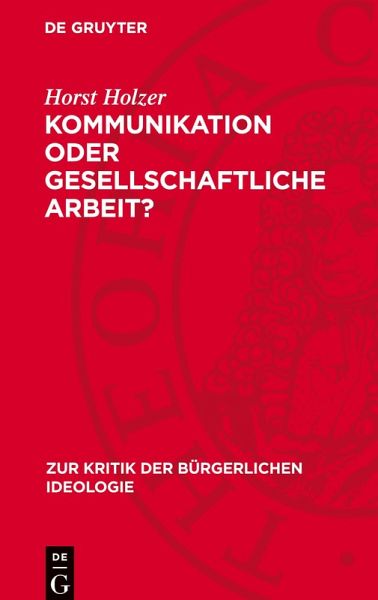 Kommunikation oder gesellschaftliche Arbeit?