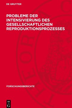 Cover Probleme der Intensivierung des gesellschaftlichen Reproduktionsprozesses