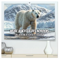 Weiße Wächter des Nordens: Ein Jahr im Reich der Eisbären (hochwertiger Premium Wandkalender 2025 DIN A2 quer), Kunstdruck in Hochglanz