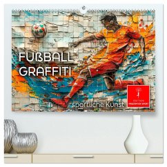 Fußball Graffiti - sportliche Kunst (hochwertiger Premium Wandkalender 2025 DIN A2 quer), Kunstdruck in Hochglanz - Calvendo;Roder, Peter