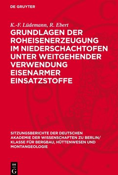 Grundlagen der Roheisenerzeugung im Niederschachtofen unter weitgehender Verwendung eisenarmer Einsatzstoffe - Lüdemann, K.-F.;Ebert, R.