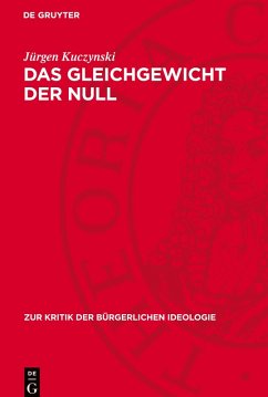 Das Gleichgewicht der Null - Kuczynski, Jürgen