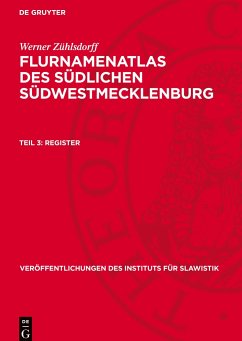 Flurnamenatlas des südlichen Südwestmecklenburg, Teil 3, Register - Zühlsdorff, Werner