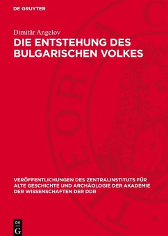 Cover Die Entstehung des bulgarischen Volkes